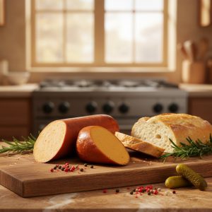 סלמי טבעוני בטעם מעושן